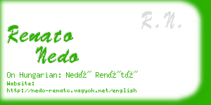 renato nedo business card